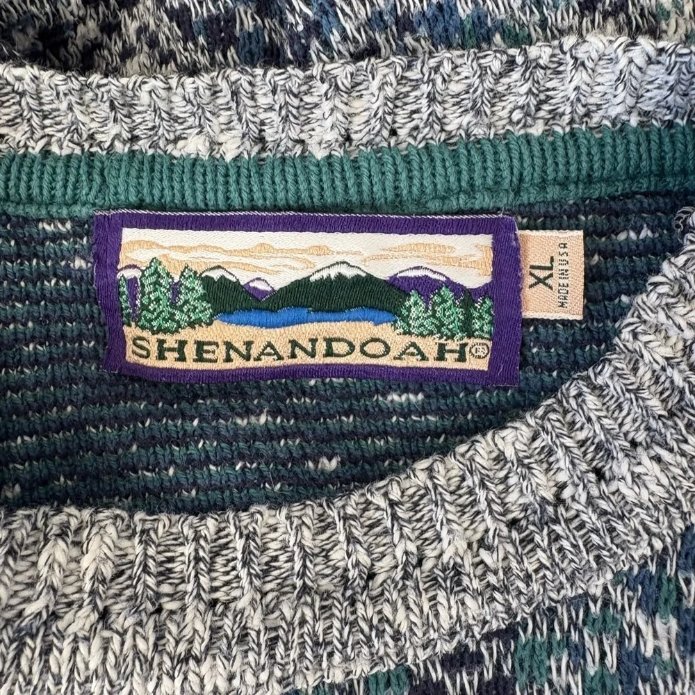 Vintage 90s Shenandoah Made in USA Knit Sweater XL